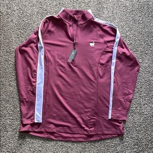 Masters Tech Active Maroon/Purple Long Sleeve Quarter-Zip Shirt NWT Size XL